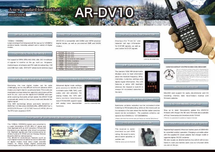 Ar Dv10 Receivers Aor Ltd Authority On Radio Communications